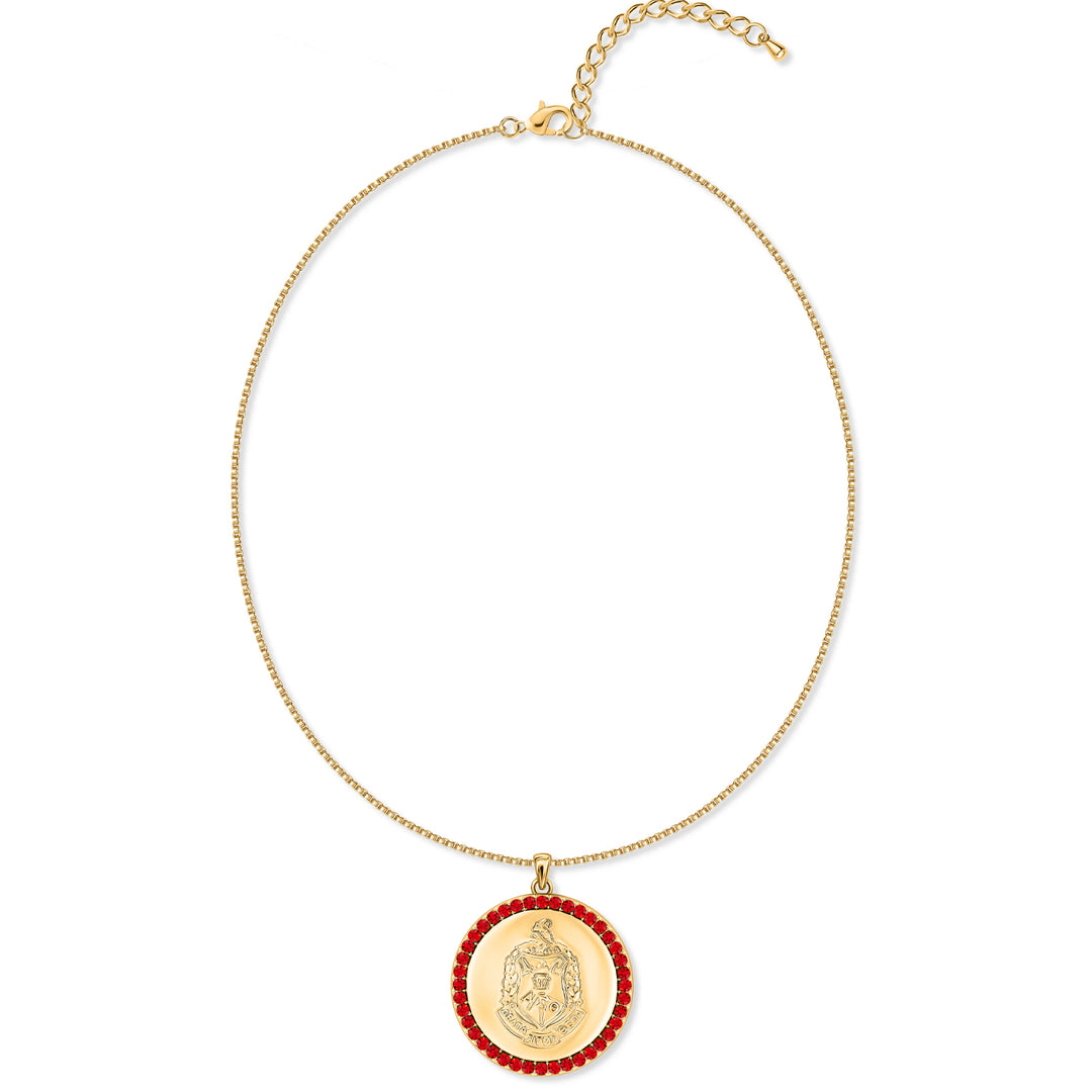 The Shield Halo Necklace-Gold