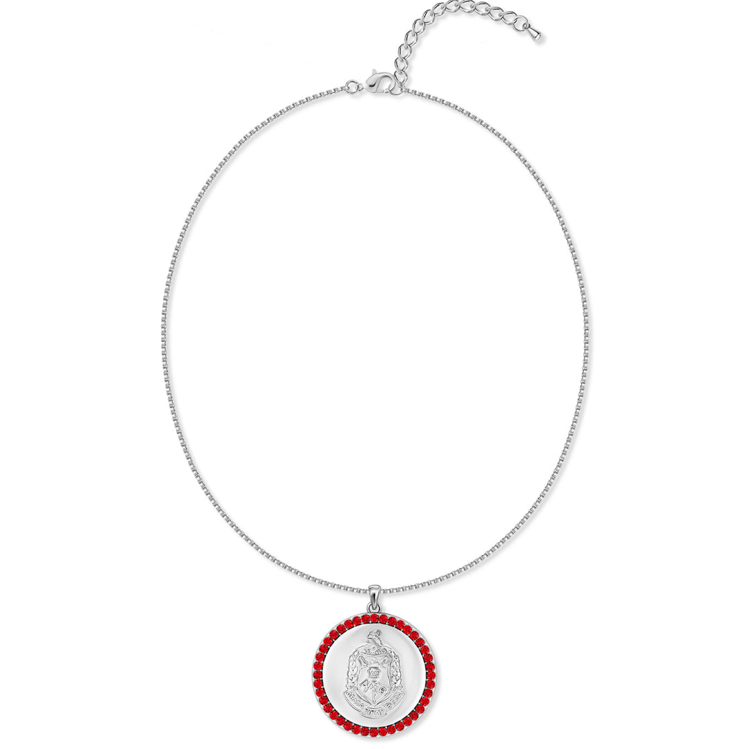 The Shield Halo Necklace-Silver