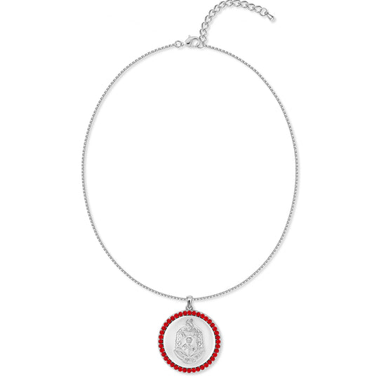 The Shield Halo Necklace-Silver