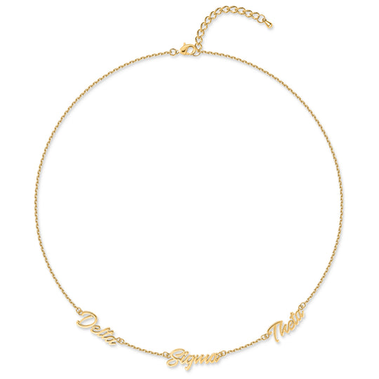 The Delta Sigma Theta Crestline Necklace (Gold)