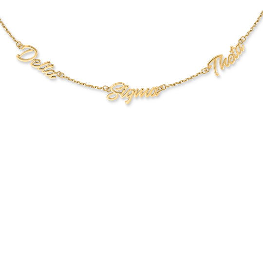 The Delta Sigma Theta Crestline Necklace (Gold)