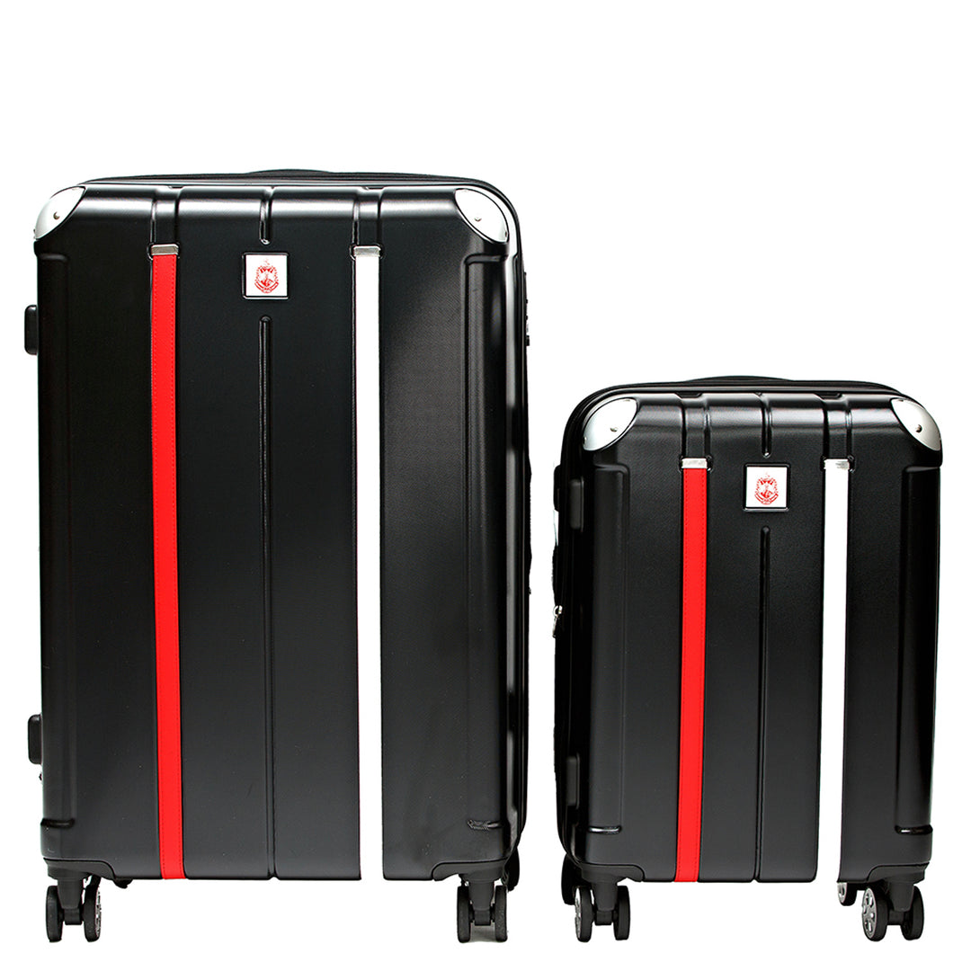 Delta 2 Piece Black PC Luggage Set (28/20)