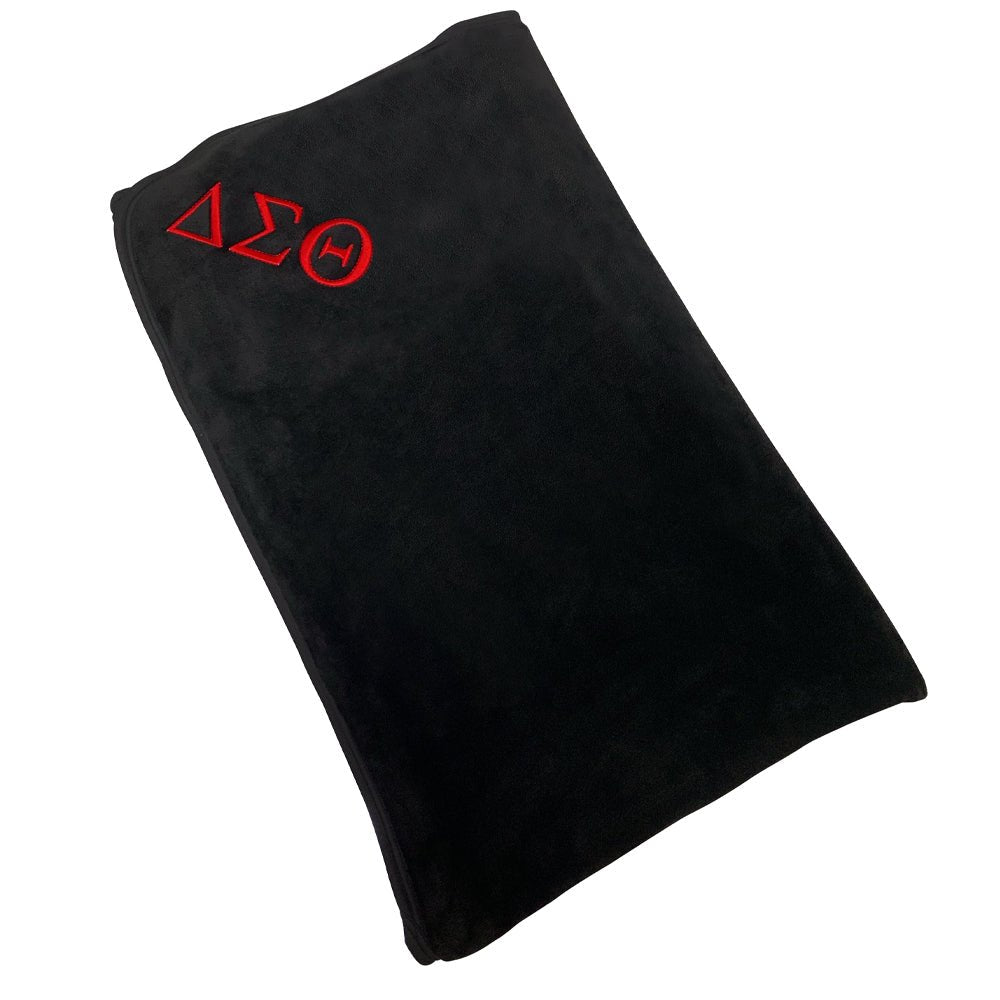 Delta Black Plush Throw