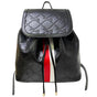 Delta Embossed Grosgrain Backpack-Black
