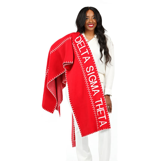 Delta Sigma Theta Jacquard Poncho