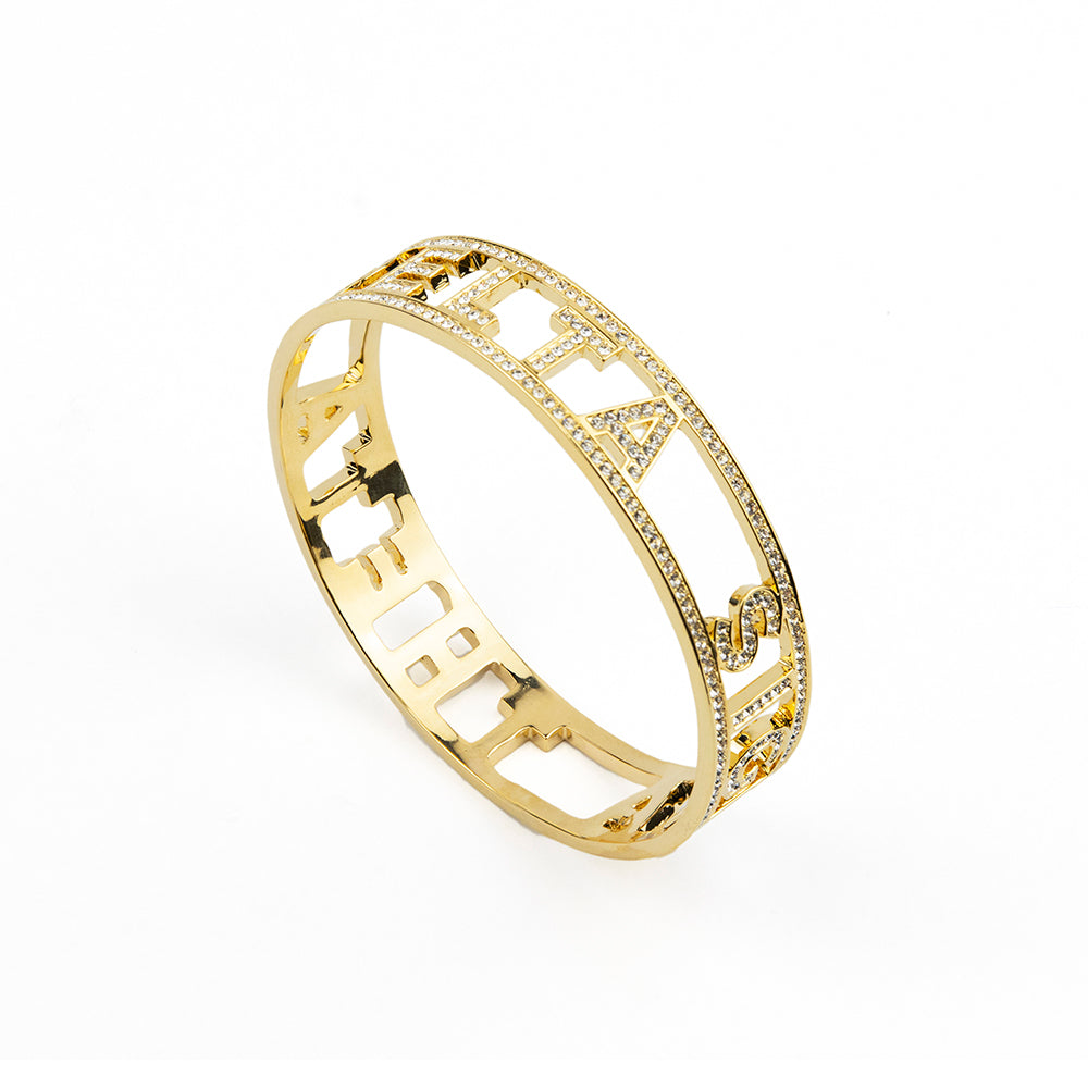 delta bling bracelet gold finished side-Gold