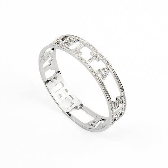 delta bling bracelet silver finished 2