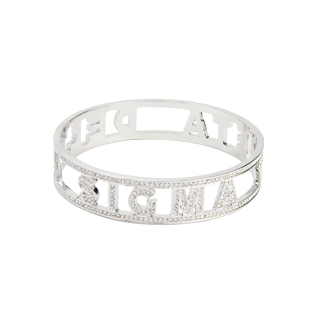 delta bling bracelet silver finished laying main