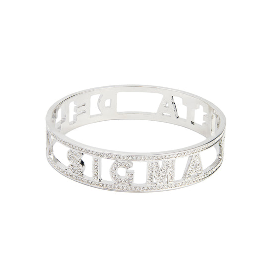 delta bling bracelet silver finished laying main