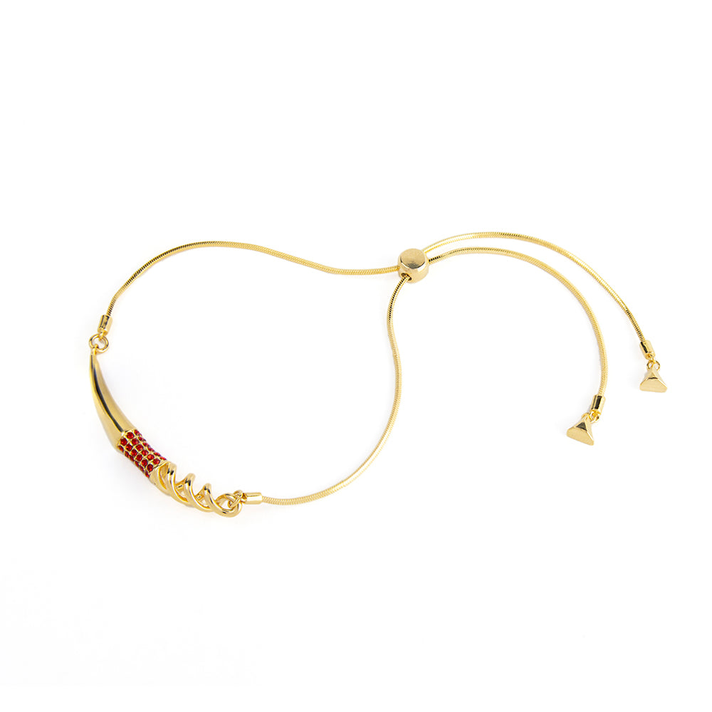 horn bracelet gold horn laying Main